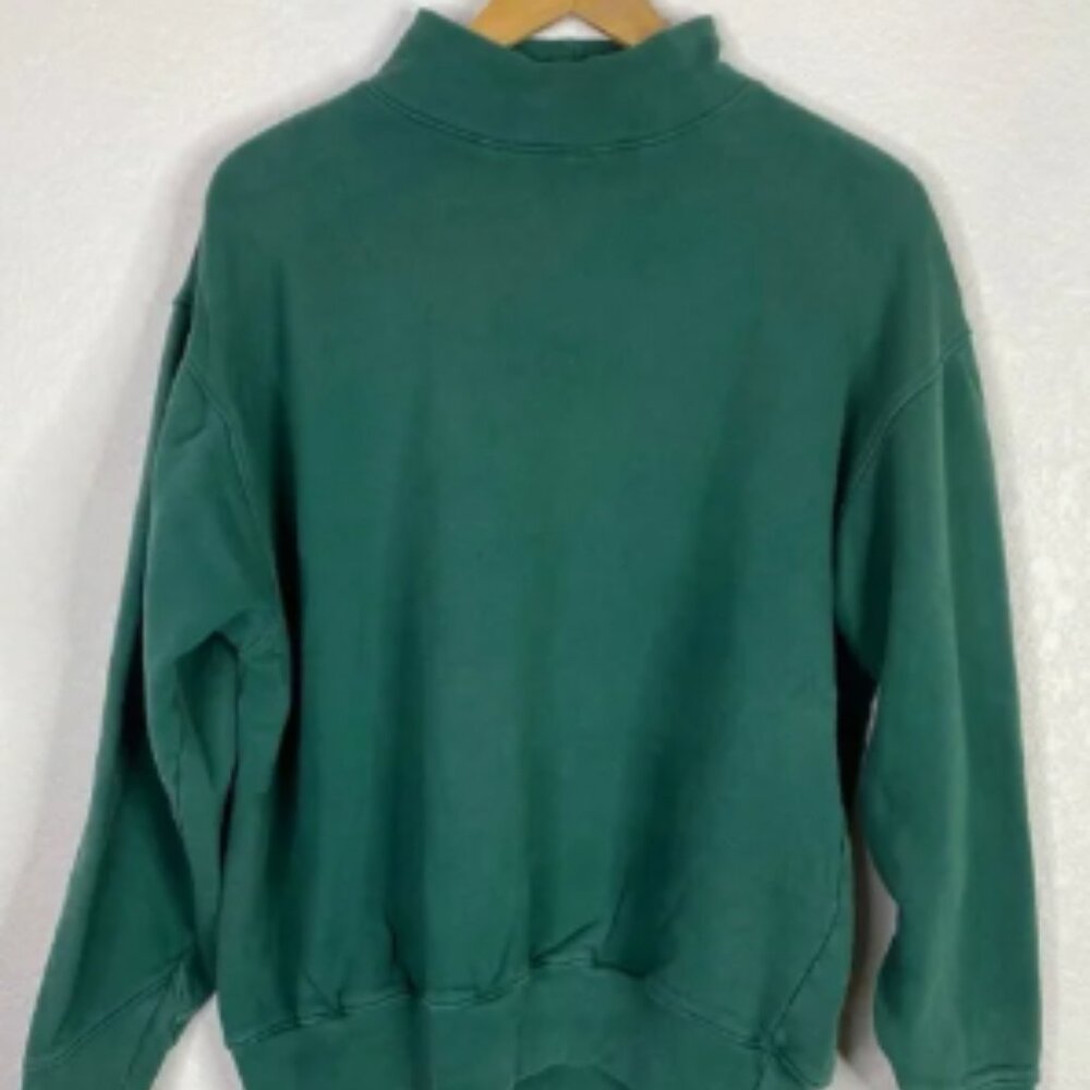 Vintage Gap Green World Classic Graphic Print Pullover Sweatshirt